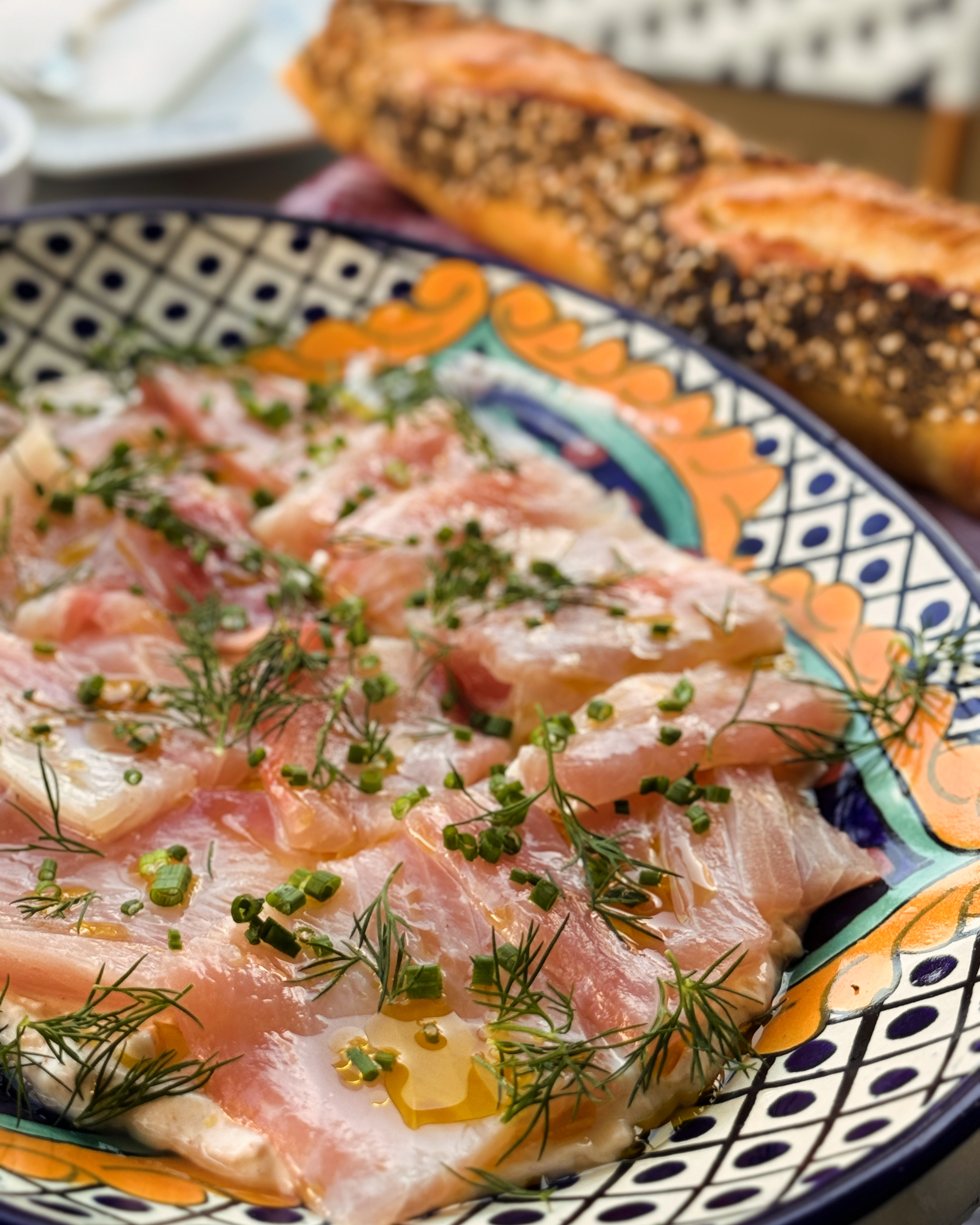 Yellow Tail Crudo w/ Spiced Yogurt & Preserved Lemon